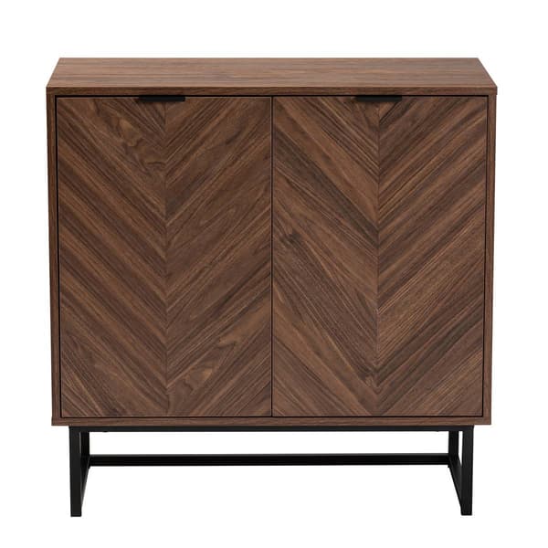 Baxton Studio Sadia Walnut Brown Wood Storage Cabinet
