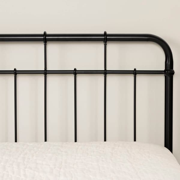 South Shore Vito Pure Black Twin Metal Complete Bed