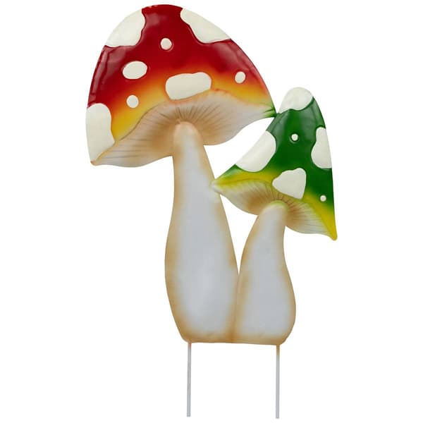 Northlight Seasonal Double Mushrooms Garden Stake