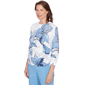 Womens Alfred Dunner St. Augustine Floral Pointelle Sweater - image 3