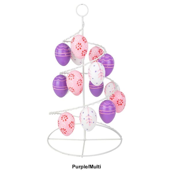 Northlight Seasonal Floral and Striped Decorative Easter Egg Tree