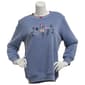 Womens Hasting & Smith Loved Embroidered Fleece Sweatshirt - image 1