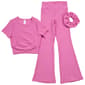 Girls (7-14) 90 Degree by Reflex Top w/ Crossover Flared Pants - image 1