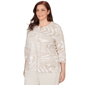 Plus Size Alfred Dunner Natural Wonder Abstract Keyhole Blouse - image 3