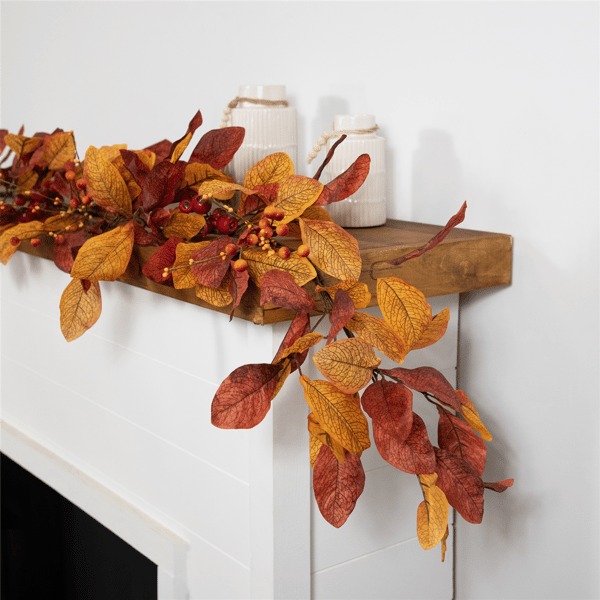 Northlight 5ft. Artificial Leaves Fall Harvest Garland