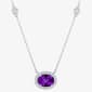 Nova Star(R) Amethyst With Lab Grown White Sapphire Necklace - image 1