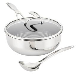Circulon(R) 3pc. Stainless Steel Chef Pan and Utensil Set