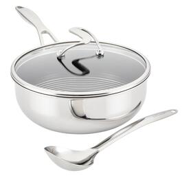 Circulon&#40;R&#41; 3pc. Stainless Steel Chef Pan and Utensil Set
