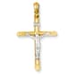 Unisex Gold Classics(tm) 14kt. Hollow Crucifix Pendant - image 1