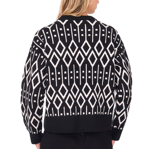 Womens Vince Camuto Long Sleeve Diamond Ski Sweater