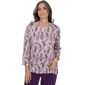 Womens Alfred Dunner Vail Stained Glass Geometric Blouse - image 1