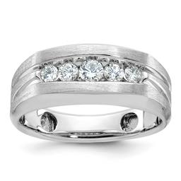 Mens Diamond Classics(tm) 10kt. White Gold 1/2 ctw. 5 Diamond Ring