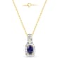 Gemstone Classics(tm) Created Sapphire Lab Grown Diamond Pendant - image 1