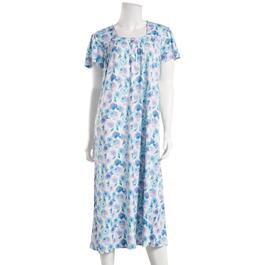 Womens White Orchid 46 Watercolor Garden Ballet Nightgown