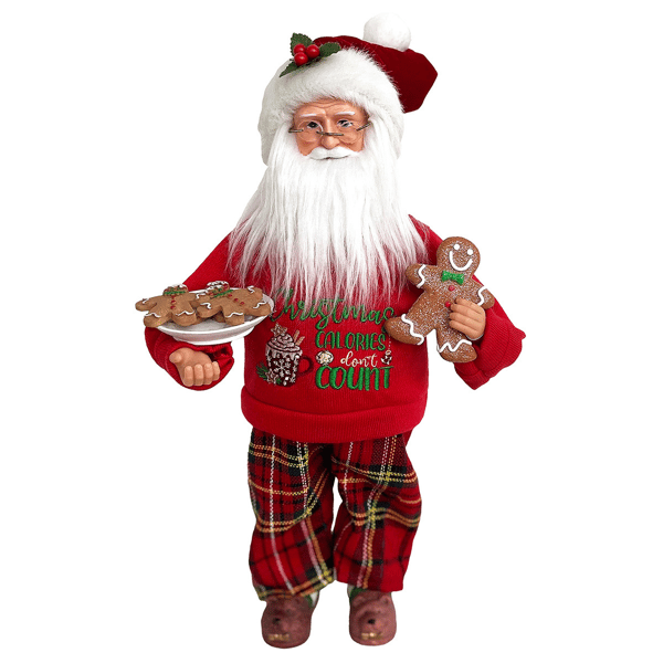 Santa''s Workshop 15in. Xmas Calories Don''t Count Claus - image 