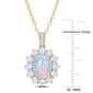 Sophia B Yellow Gold Plated Ethiopian Opal & White Topaz Pendant - image 5