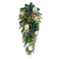 Puleo International 28in. Pre-Lit Adorned White & Green Swag - image 1