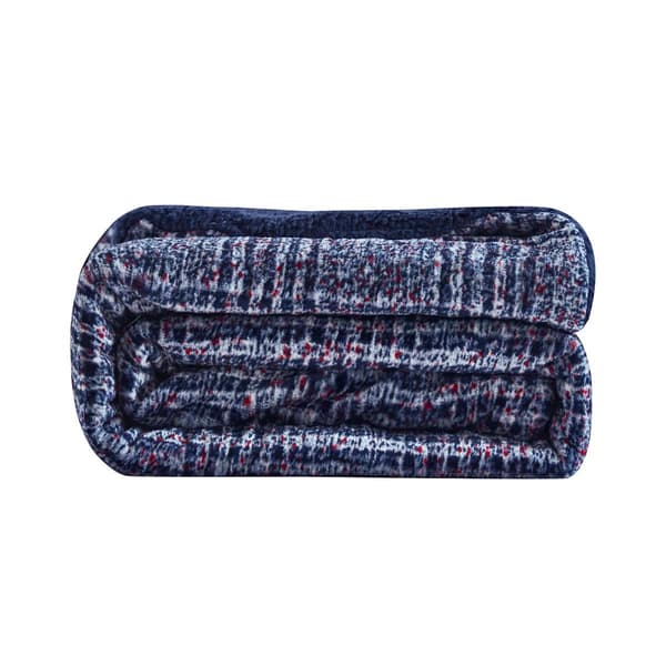 Mantolok Textured Velvet to Sherpa Throw