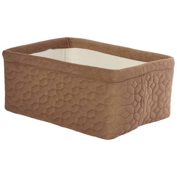 Rectangle Taupe Geometric Quilted Tote - Medium - image 