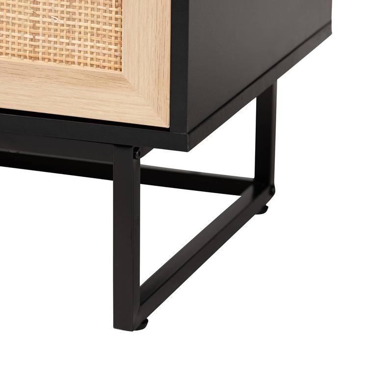 Baxton Studio Declan Espresso Wood 2-Door Storage Cabinet
