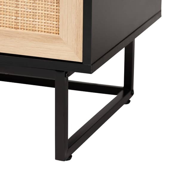 Baxton Studio Declan Espresso Wood 2-Door Storage Cabinet