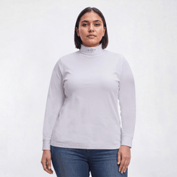 Plus Size Hasting & Smith Long Sleeve Lurex Snowflakes Tee
