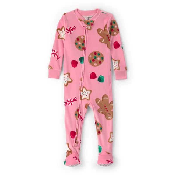 Baby Girl (12-24M) Carter''s(R) Christmas Gingerbread Footed Pajamas