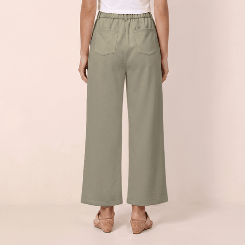 Womens Nicole Miller Wide Leg Drawstring Self Tie Suede Pants