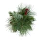 Kurt Adler 18in. Berries &amp; Plaid Ribbon Green Tree - image 6