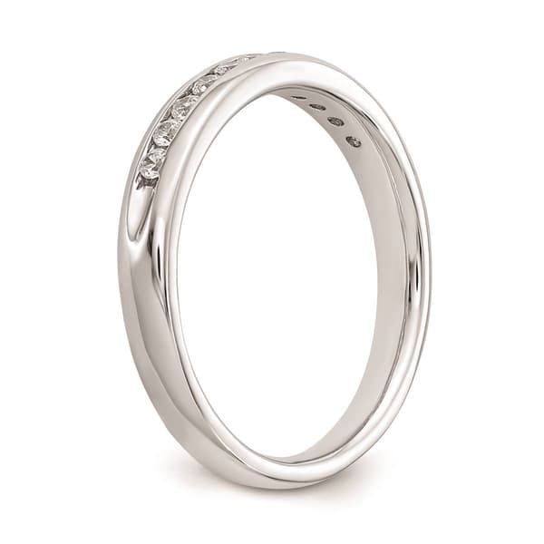 Pure Fire 14kt. White Gold Lab Grown 11-Stone Channel Band