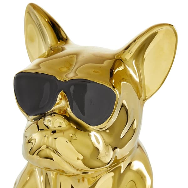 9th & Pike® Gold Ceramic Glam Dog Sculpture