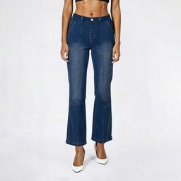 Juniors No Comment High Rise Porkchop Pocket Seamed Straight Leg