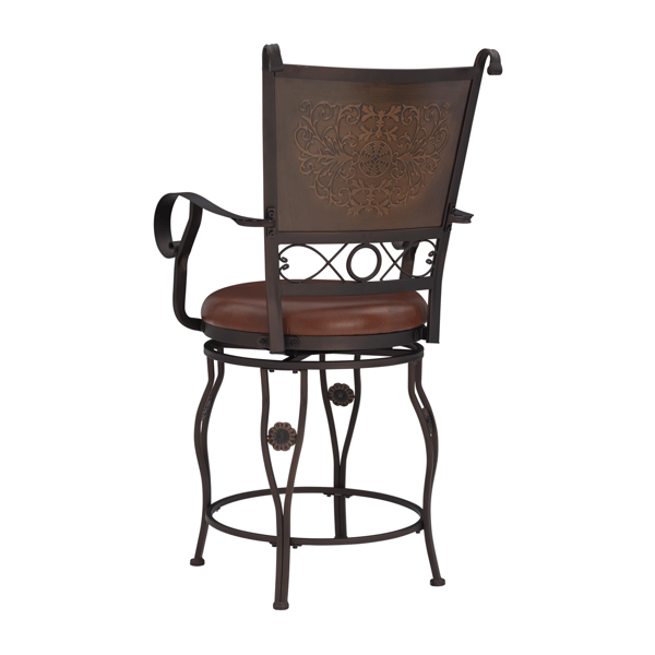 Linon Home Decor Beatrix Big & Tall Armed Counter Stool