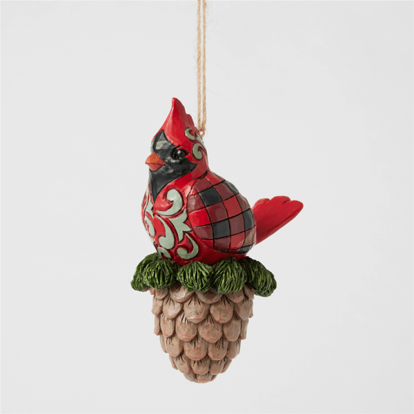 Jim Shore Heartwood Creek Highland Cardinal Christmas Ornament