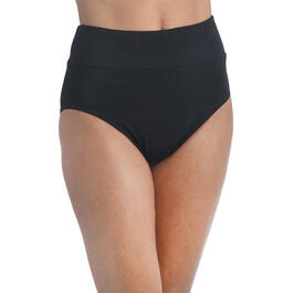 Womens Maxine Solid Wide Band Full Swim Bottoms