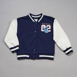 Girls (4-6x) Disney Stitch Fleece Lined Bomber Jacket