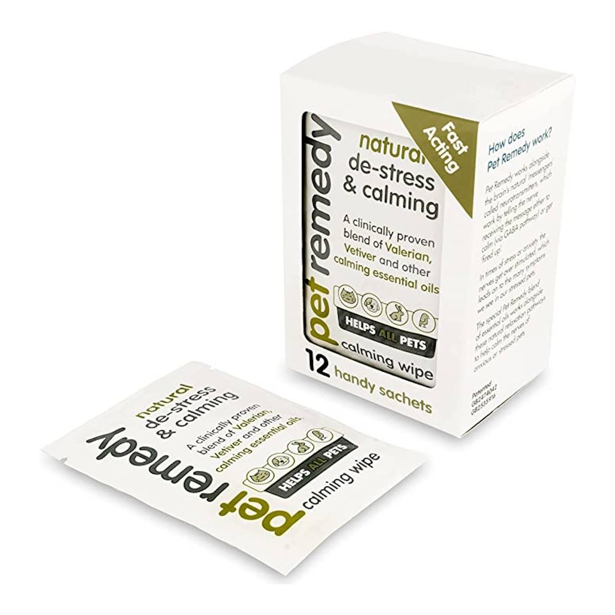 Pet Remedy 12pk Natural De-Stress & Calming Wipes for Cats...
