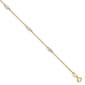 Gold Classics(tm) 14kt. Gold Two-Tone Cubic Zirconia 9in. Anklet - image 1