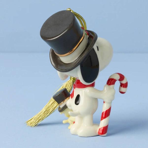 Lenox® Snoopy & Woodstock with Candy Cane Ornament