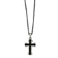 Mens Gentlemens Classics(tm) Polished Black Plated Cross Necklace - image 1