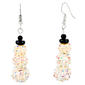 Silver-Plated Snowman Ball Drop Earrings - image 2