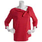 Womens Hannah & Gracie 3/4 Sleeve Marilyn Neck Bow Stripe Top - image 1
