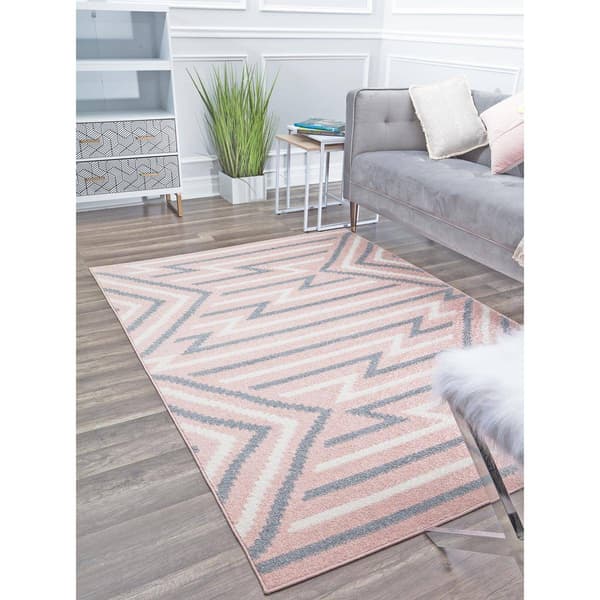 Rugs America™ Miko Strawberry Geometric Contemporary Area Rug