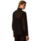 Womens Calvin Klein Long Sleeve Ruffle Neck Sheer Blouse - image 2