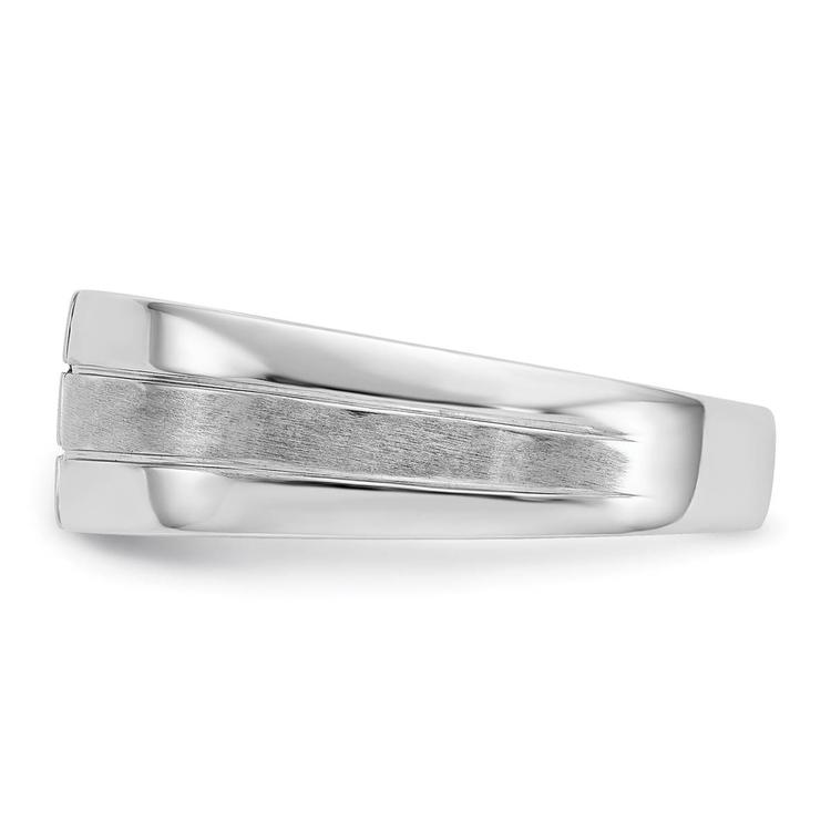 Mens Gentlemens Classics™ 14kt. White Gold Polished &amp; Satin Ring