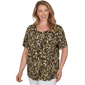 Plus Size Emaline Key Items Short Sleeve Round Neck Abstract Tee - image 3
