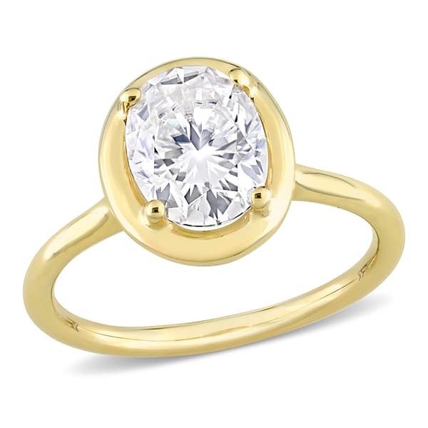 Gemstone Classics(tm) 10kt. Gold 2ctw. Moissanite Engagement Ring - image 