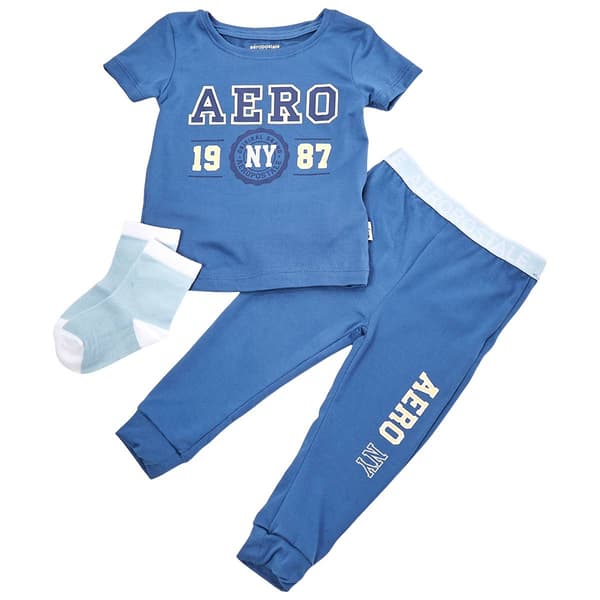 Toddler Boy Aeropostale Kids NY 1987 Short Sleeve Pajama Set - image 