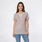 Womens Hasting & Smith Short Sleeve Stripe Henley Tee - image 7