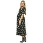 Womens Due Time Floral Round Neck Empire Waist Maternity Dress - image 4